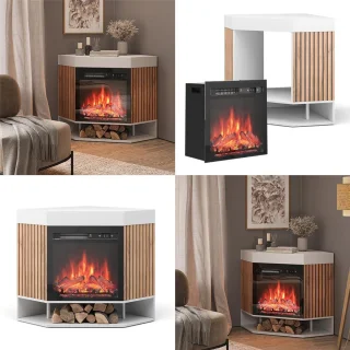 RFWR® Elektrische openhaard 100 cm wit