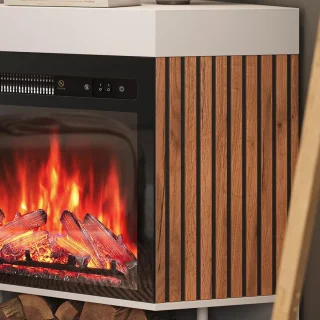 RFWR® Elektrische openhaard 100 cm wit