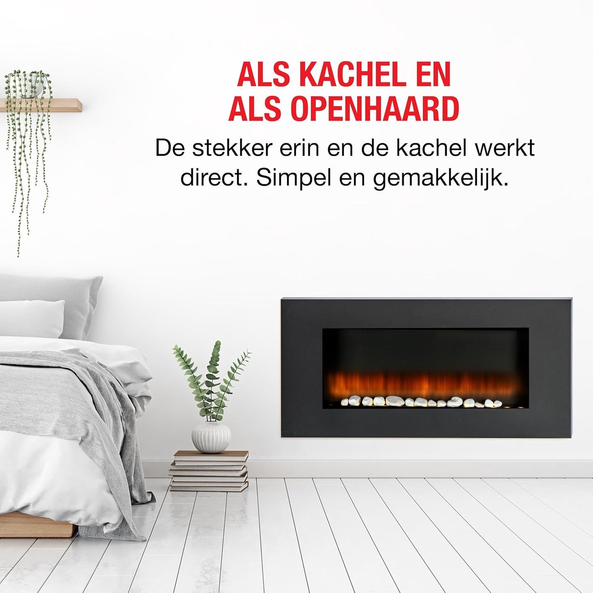 Wat vinden we goed aan de RFWR® Elektrische Sfeerhaard Wandmodel 2000W Zwart