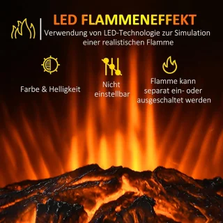 RFWR LED Elektrische Haard – Zwart