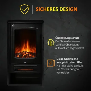 RFWR LED Elektrische Haard – Zwart