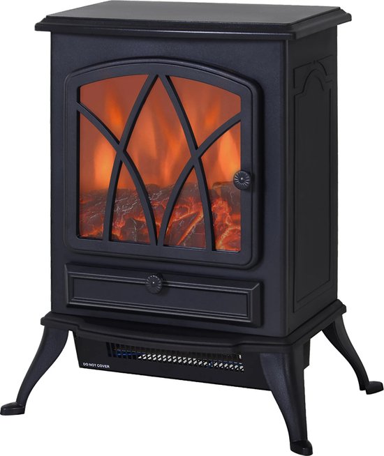 RM Store® Elektrische Open Haard Vrijstaand Zwart 2000W