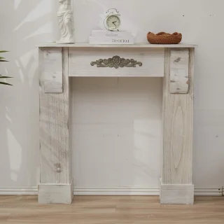 Schoorsteenmantel Hout Grijs Shabby Chic