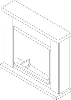 Schouwombouw MDF Essenlook voor openhaard