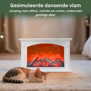 Wat vinden we goed aan de Sfeerhaard Elektrisch Tafelhaard Wit 10,8 x 33 x 21 cm