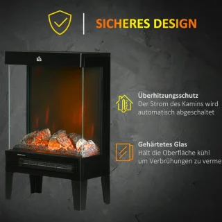 Sfeerhaard Elektrisch Vrijstaand - Zwart