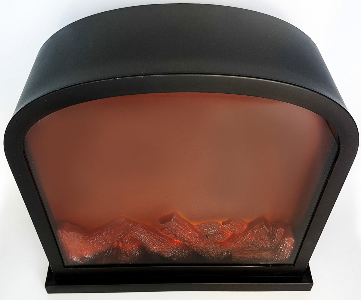 Sfeerhaard lantaarn L30xH28 cm met LED verlichting