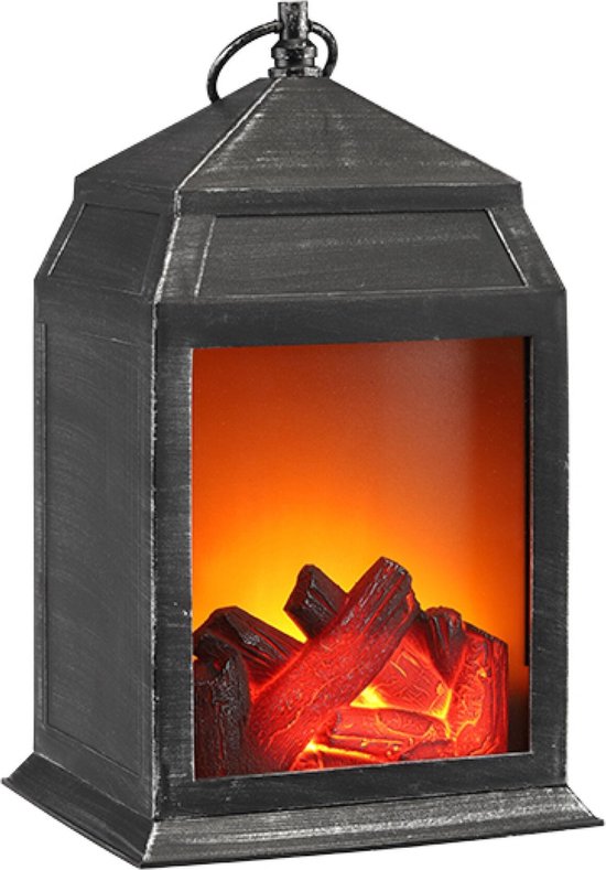 Sfeerhaard Lantaarn LED 16x14x27 cm