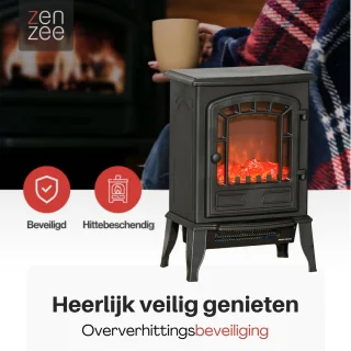Sfeerhaard Vrijstaande Elektrische Haard Zwart