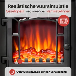 Sfeerhaard Vrijstaande Elektrische Haard Zwart
