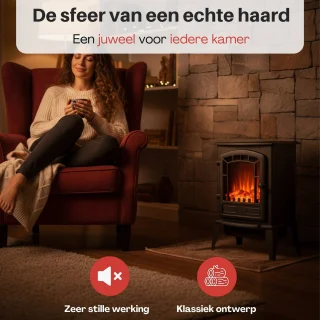 Sfeerhaard Vrijstaande Elektrische Haard Zwart
