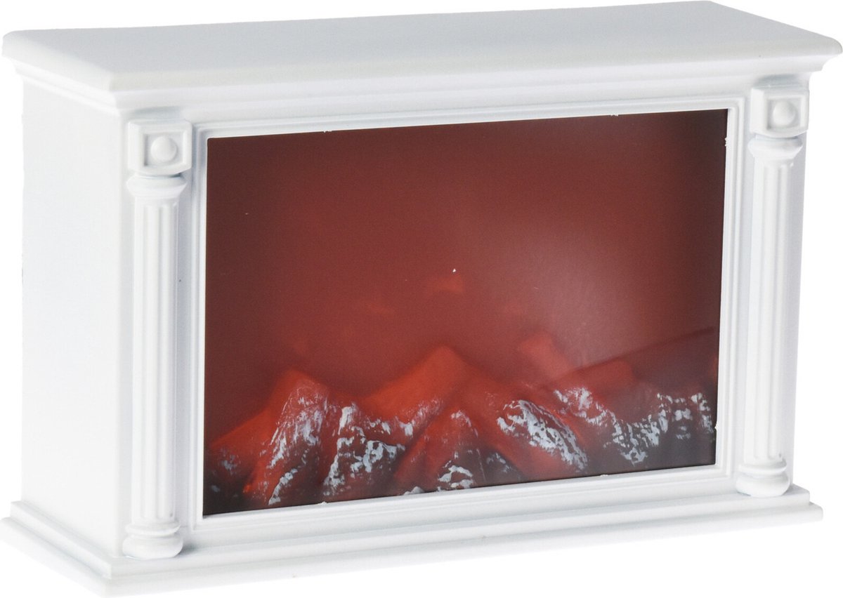 Sfeerhaard wit LED L33xB10,5xH21 cm
