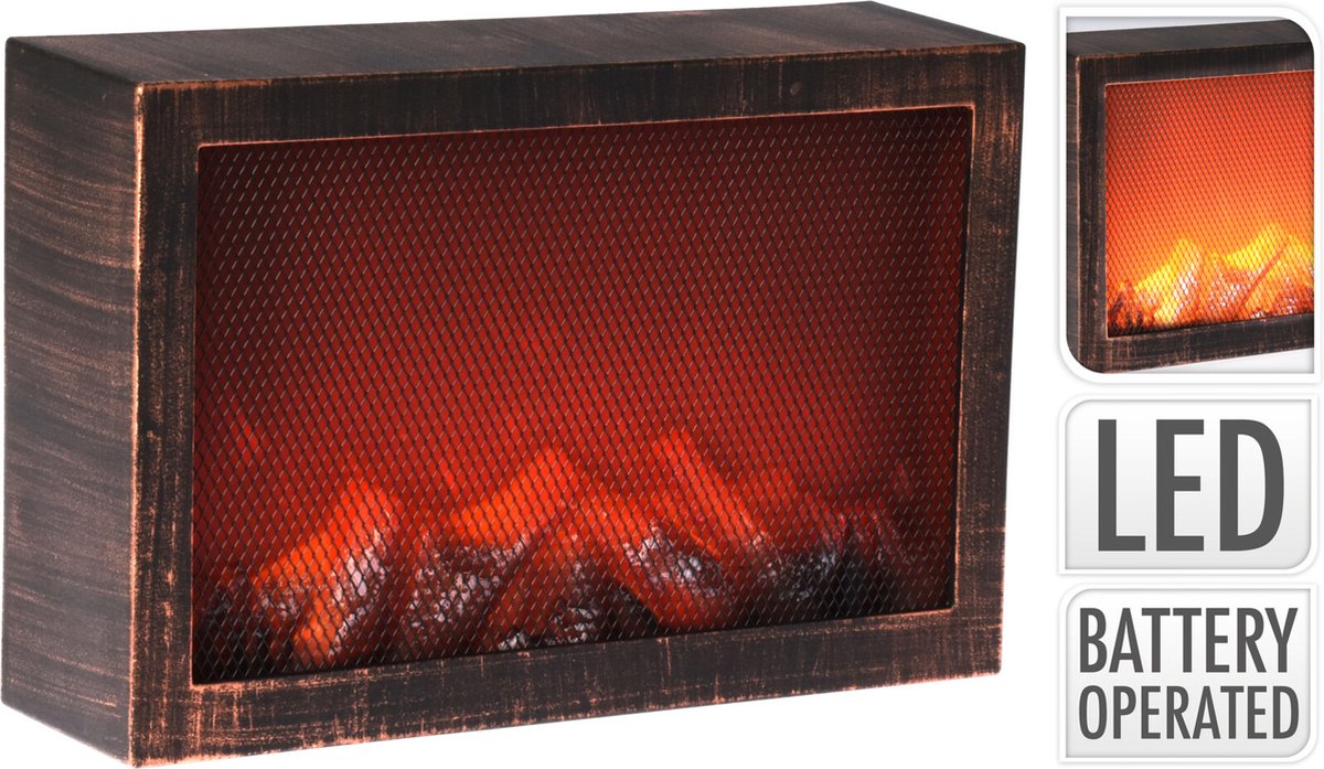 Wat vinden we goed aan de Sfeerhaard zwart LED 30,5x9,5x21 cm
