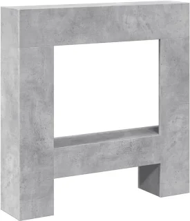Sierhaardombouw voor elektrische haard, betonlook grijs, 81x18x82 cm