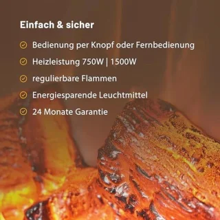 Staande elektrische open haard