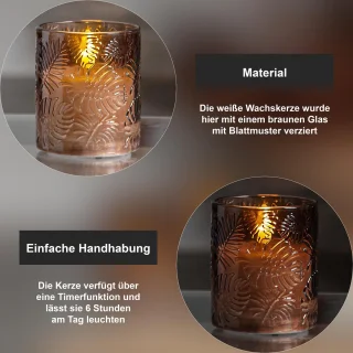 Star Trading LED Kaars Flame Leaf was
