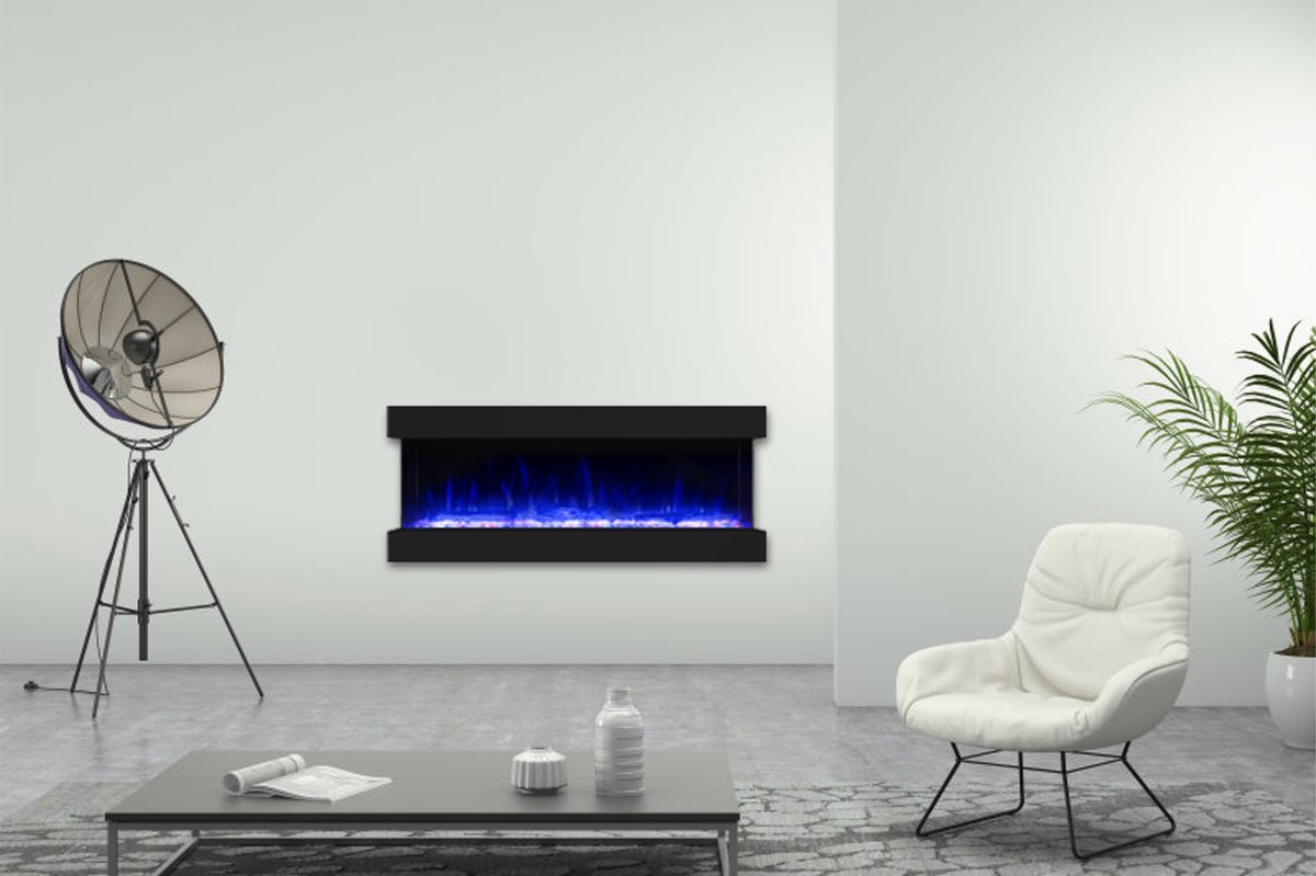 Stresa 130 3-zijdige glas sfeerhaard met verwarming