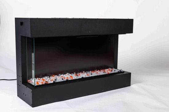 Stresa 130 3-zijdige glas sfeerhaard met verwarming