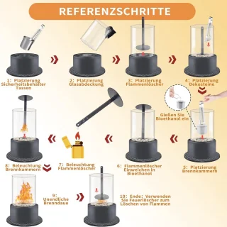 Tafelhaard met 2 verbrandingskamers bio-ethanol