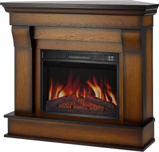 TasalFurniture Albion Deluxe – Vrijstaande Elektrische Hoekhaard Wenge