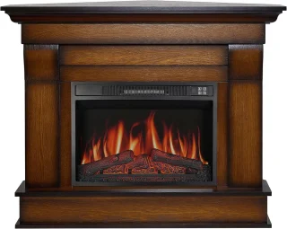 TasalFurniture Albion Deluxe – Vrijstaande Elektrische Hoekhaard Wenge