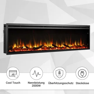 TasalFurniture Atalanta 72" Elektrische Inbouwhaard