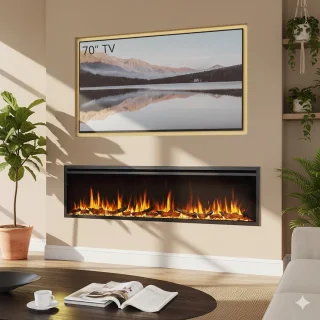 TasalFurniture Atalanta 72" Elektrische Inbouwhaard
