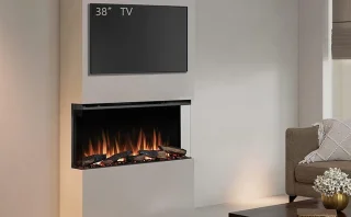 TasalFurniture Athena 36" Elektrische Wandhaard Zwart