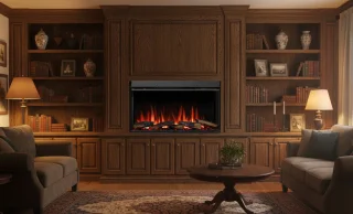 TasalFurniture Athena 36" Elektrische Wandhaard Zwart