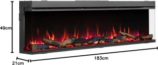 TasalFurniture Athena 72" Elektrische Inbouwhaard