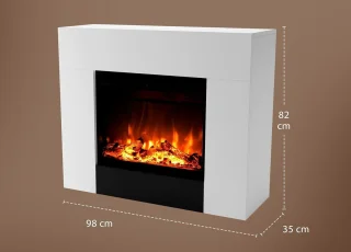 TasalFurniture Aurora Deluxe Vrijstaande elektrische haard