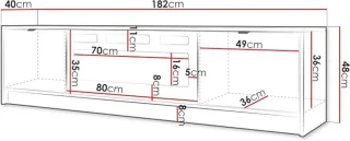 TasalFurniture Aurora Luxe TV-meubel 182 cm