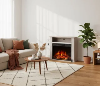 TasalFurniture Aurora Luxe vrijstaand elektrisch haardmeubel