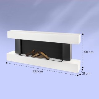 TasalFurniture Aurora Smart – Strakke elektrische wandhaard met échte sfeer