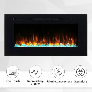 TasalFurniture Balderia 40" Elektrische Inbouwhaard