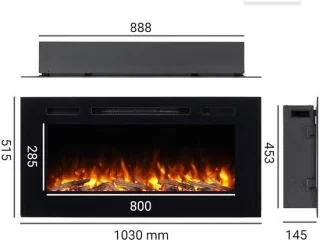 TasalFurniture Balderia 40" Elektrische Inbouwhaard