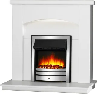 TasalFurniture Caylux Chrome Elektrische Wandhaard 106 cm