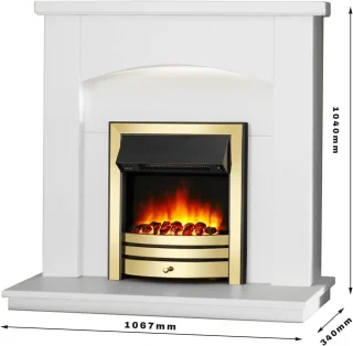 TasalFurniture Cayton Luxe Elektrische Wandhaard 106 cm