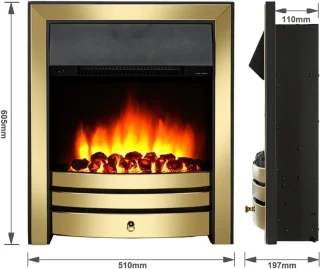 TasalFurniture Cayton Luxe Elektrische Wandhaard 106 cm