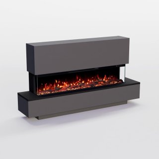 De TasalFurniture Cobalt Luxe Elektrische Staande Openhaard 137x75x29 cm Grijs in één oogopslag