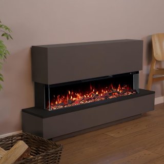 Wat vinden we goed aan de TasalFurniture Cobalt Luxe Elektrische Staande Openhaard 137x75x29 cm Grijs