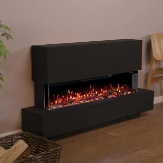 TasalFurniture Cobalt Luxe Vrijstaande Elektrische Haard Zwart
