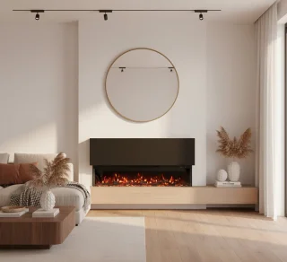TasalFurniture Cobalt Luxe Vrijstaande Elektrische Haard Zwart
