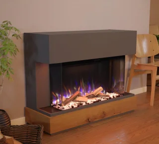 TasalFurniture CURIE Vrijstaande elektrische haard Grijs
