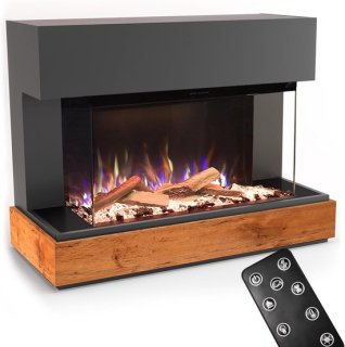 TasalFurniture CURIE Vrijstaande elektrische haard Grijs review