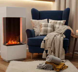 TasalFurniture GlowFlame 3D Vrijstaande Elektrische Haard