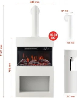TasalFurniture Henri Luxe Vrijstaande Elektrische Haard