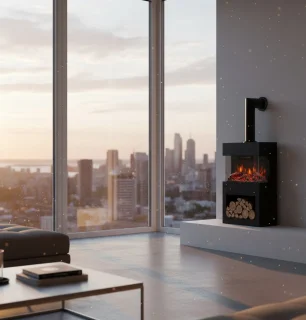 TasalFurniture Henri Luxe Vrijstaande elektrische houtkachel