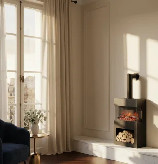 TasalFurniture Henri Luxe Vrijstaande elektrische houtkachel