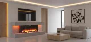 TasalFurniture Hestia Luxe Elektrische Wandhaard Grijs